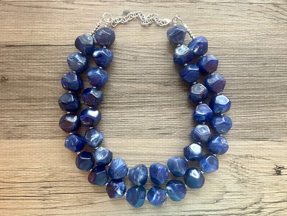 Bling Jewelry Chunky Blue Lapis Stone Chips Statement Bib Necklace Women  Collar - Walmart.com