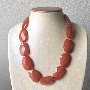 Chocolate Brown Single Strand Big Beaded Statement Necklace, brown Jewelry, coffee beaded necklace, brown bridesmaid necklace jewelry