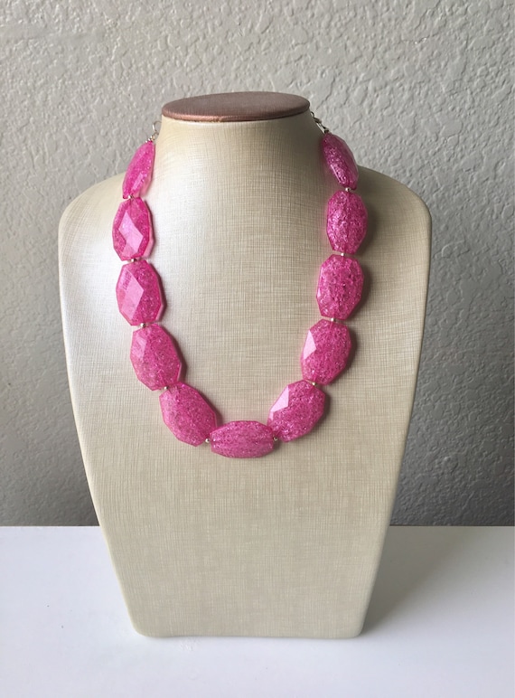 Hot Pink and Black Cone Paper Beads Necklace (Each) – Mardi Gras Spot