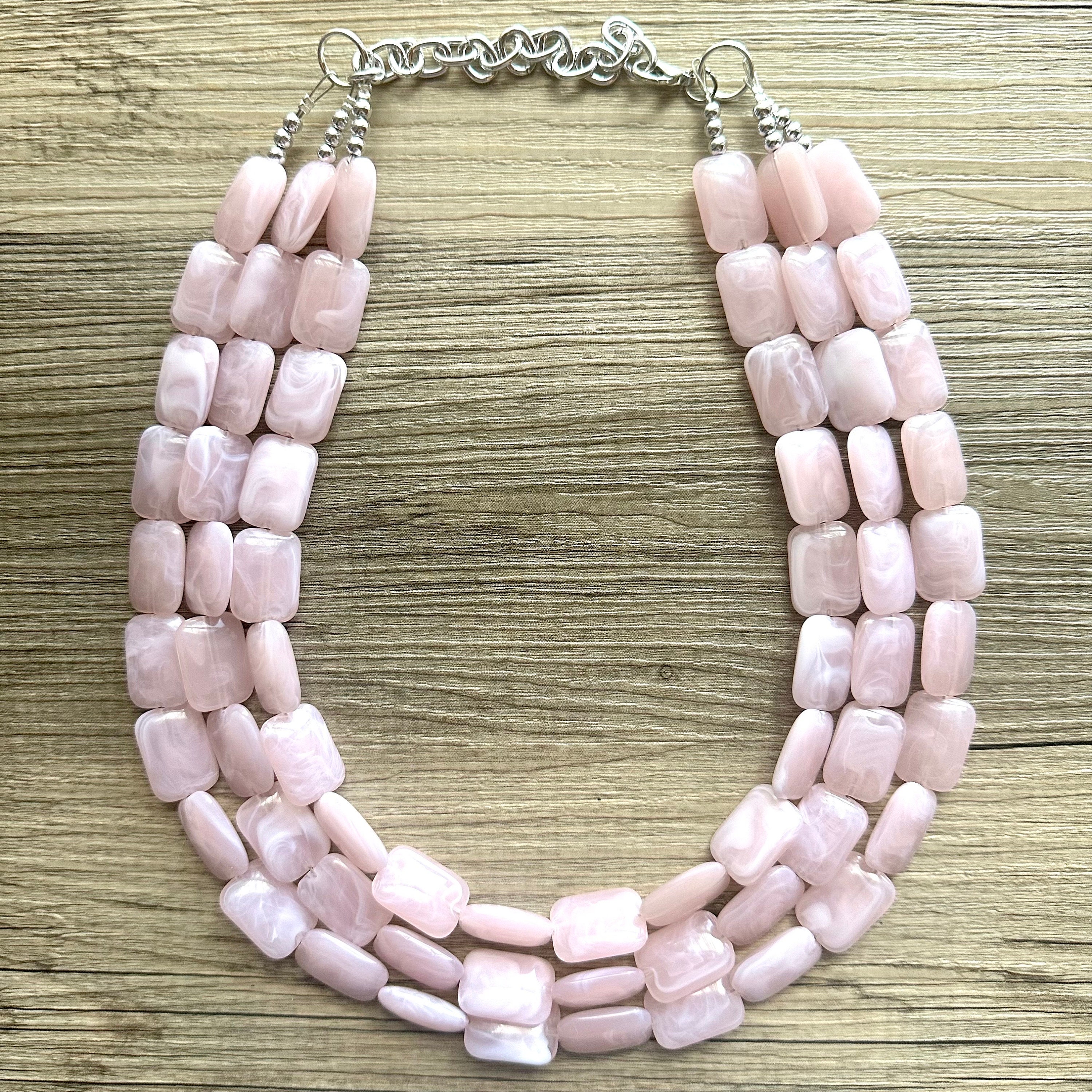 ブレスレット LESS IS MORE baby pink bead necklace il_fullxfull.3640800139_ev9i.jpg