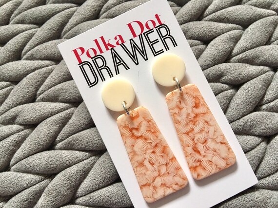 Peach statement best sale earrings
