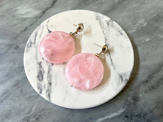 Light pink statement online earrings