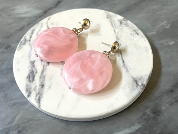 Blush pink statement best sale earrings