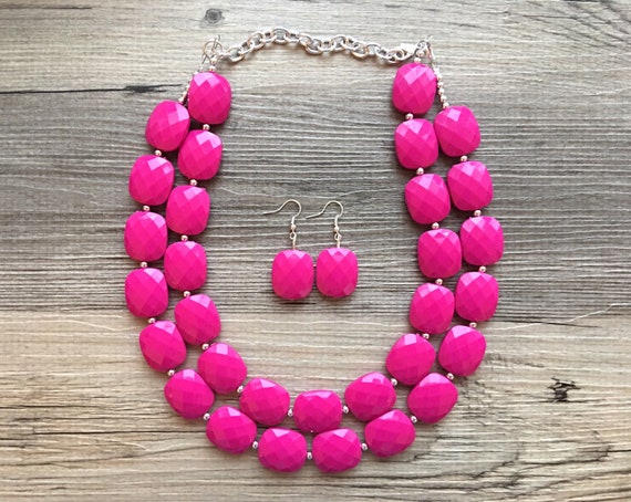 Buy Coral Pink Ombré Statement Necklace Light Pink Bright Online in India -  Etsy