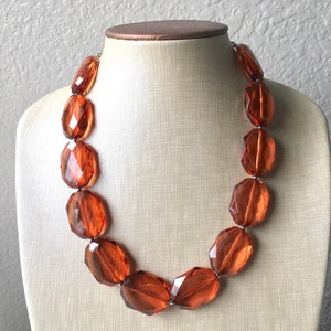 Chocolate Brown Single Strand Big Beaded Statement Necklace, brown Jewelry, coffee beaded necklace, brown bridesmaid necklace jewelry