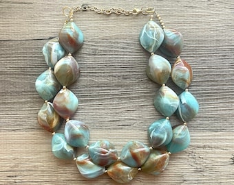 Malaysische beach klobige Halskette, Perlen Schmuck, Resin Perlen Türkis kette, rot blau grüne kette, Wanderlust Kollektion