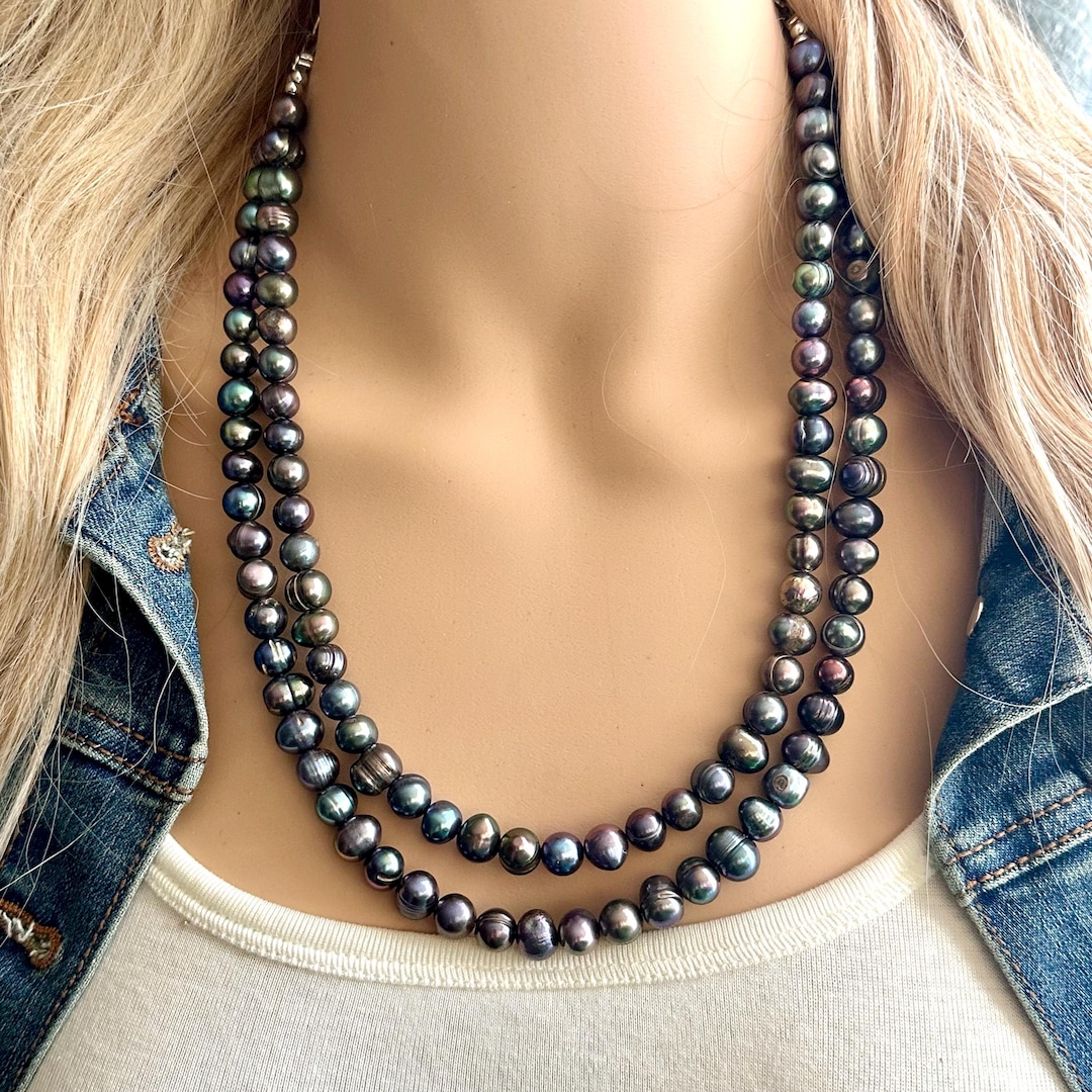 Set Di Collana E Orecchini Di Perle Coltivate: Gioielli Da Sposa Con 2 - Foto 11