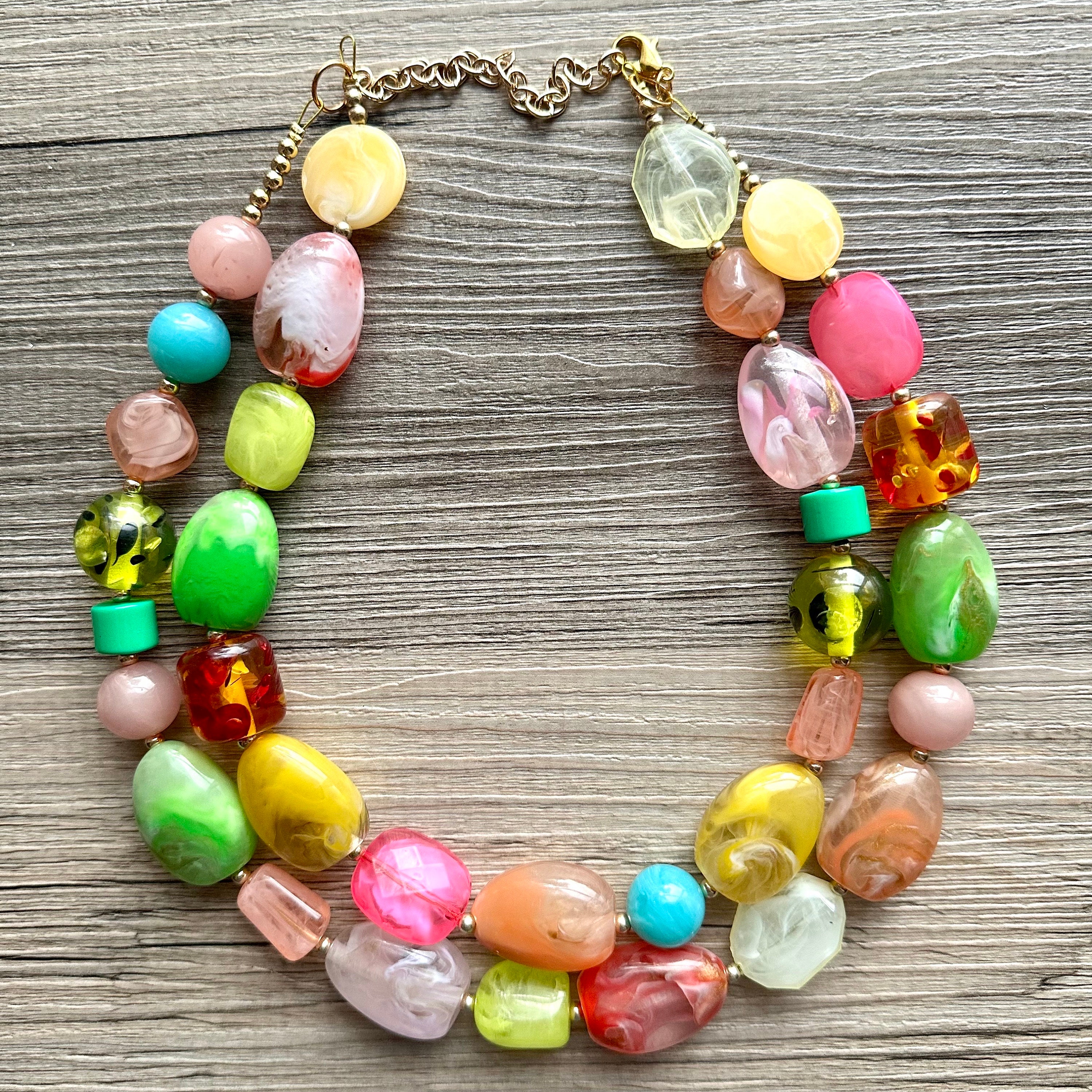 ネックレス・ペンダント Tropical Beads Necklace Tropical Paradise 2 Strand Statement Necklace, Big Beaded