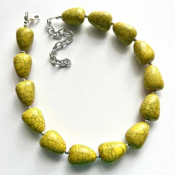 Double Wrap Beaded Necklace-Metallic Mustard Double Wrap Beaded Necklace-Metallic Mustard