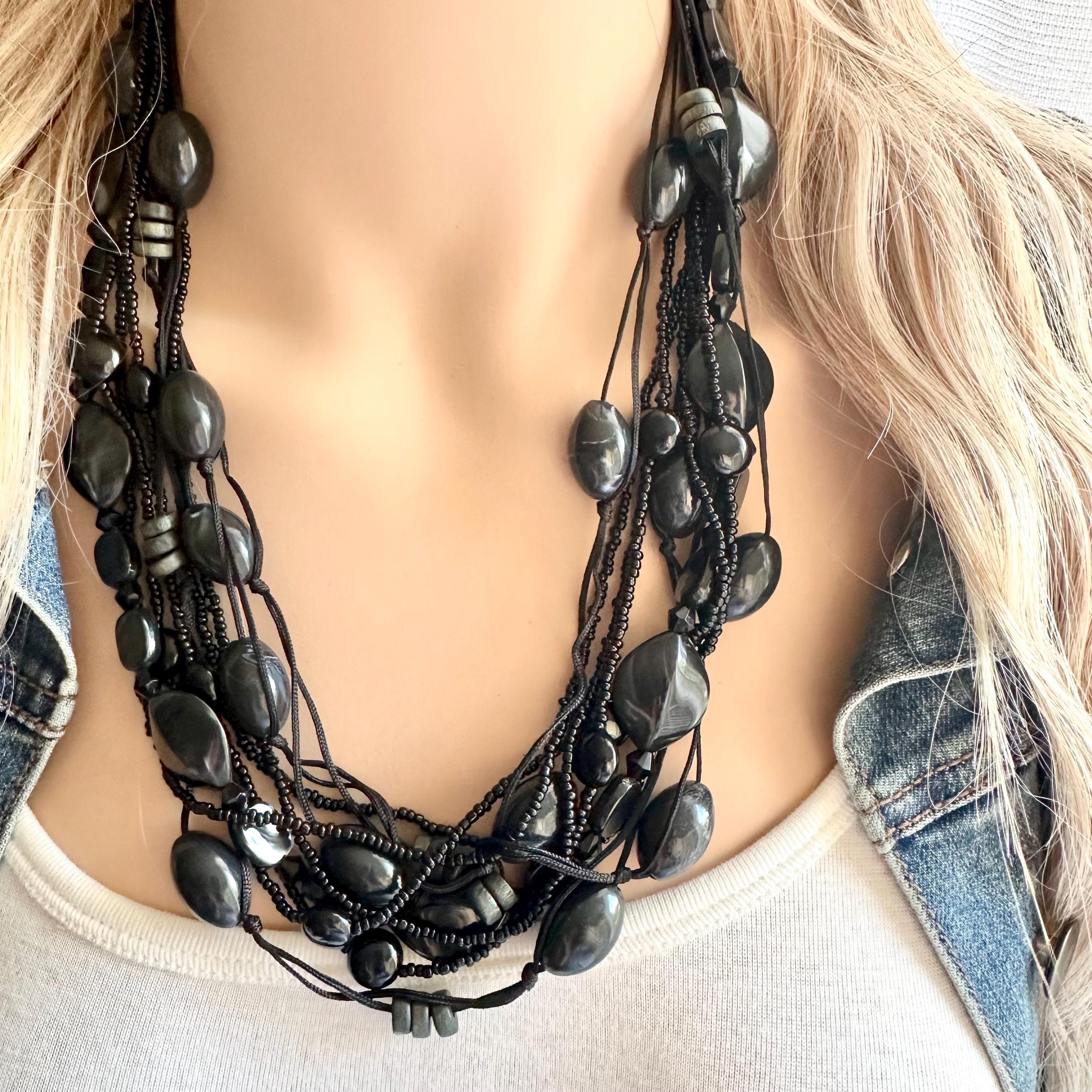 幾何学デザイン ネックレス 黒 幾何学的デザイン ネックレス 黒、ブラウン - メルカリ