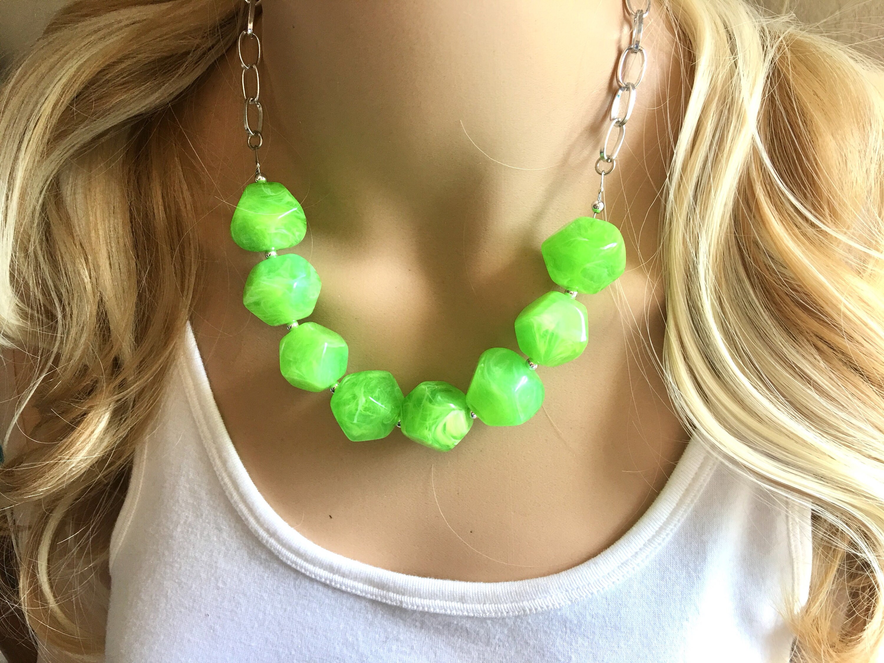 Chunky necklace - Green - Ladies | H&M IN