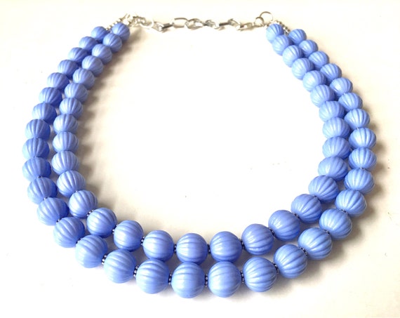 Periwinkle Statement Necklace Double 