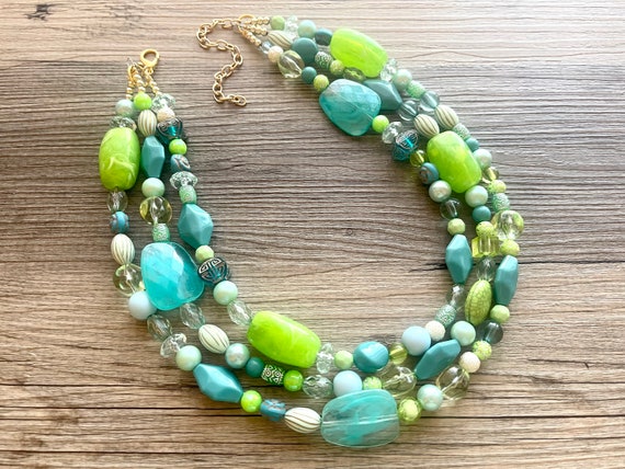 Teal 2024 statement necklace
