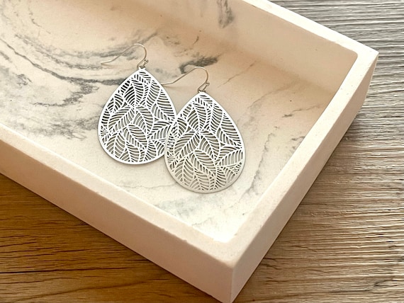Metallic Lace and Sterling Silver Drop Earrings Metallic Lace and Sterling Silver Drop Earrings