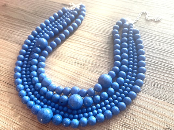 Navy chunky deals necklace