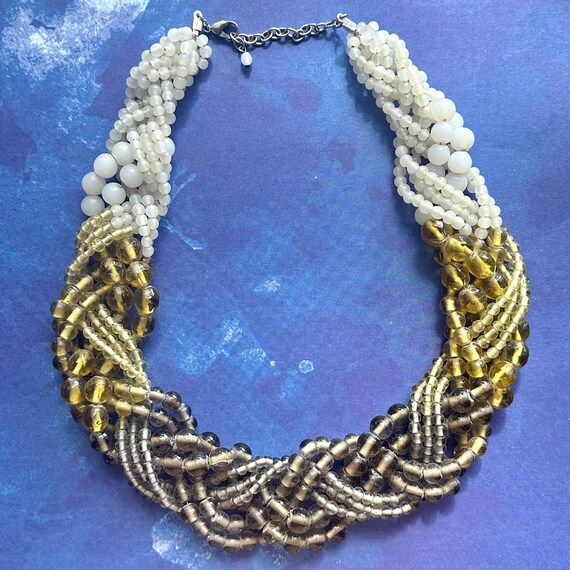 Vintage Braided Multi Strand Statement Necklace, … - image 2