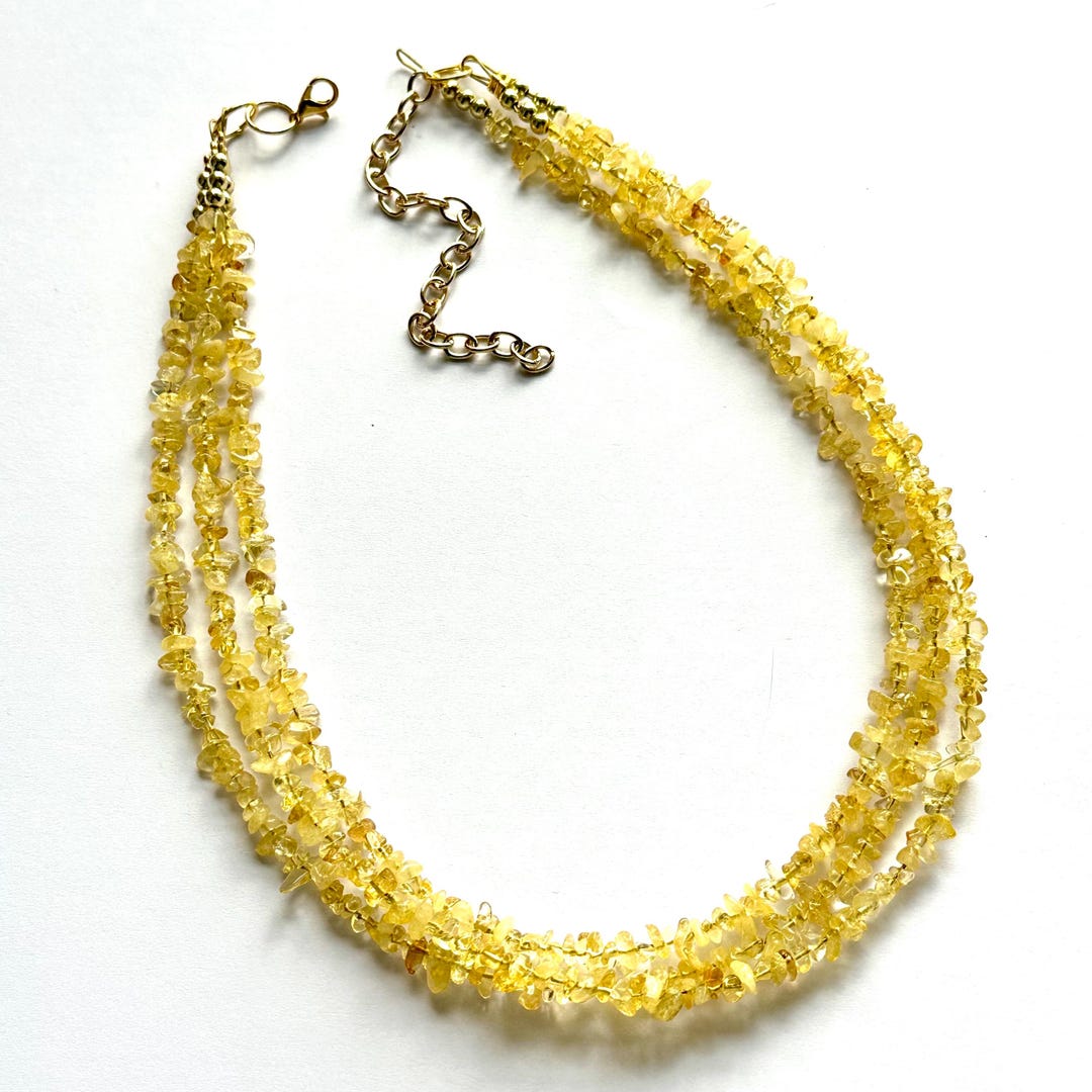 Golden Cascade Statement Necklace main image 0