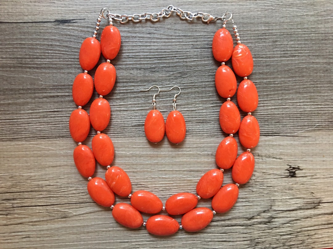 【NIRO SERENDIPITY】 HEART ORANGE BEADS NECKLACE▲SKZ着用 ネックレス ハート 韓国 NiRO SERENDIPITY(ニロセレンディピティ