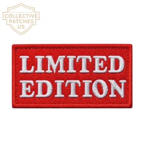 Limited Edition Red and White Embroidered Statement Patch