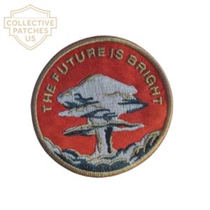 The Future Is Bright Mushroom Round Embroidered Patch