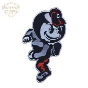 Ohio State Brutus Buckeye Mascot Embroidered Patch | Black Red Gray