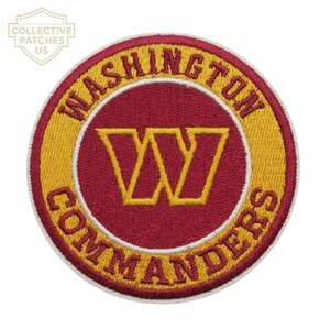 Washington Commanders Round Embroidered Patch | Burgundy Gold Logo