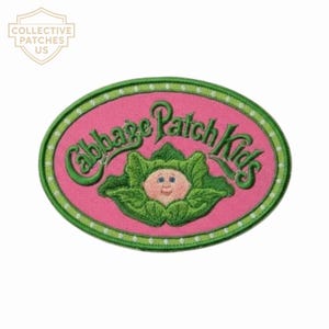 Pink Cabbage Patch Kids Embroidered Patch | Retro Doll Applique