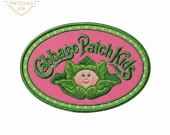 Pink Cabbage Patch Kids Embroidered Patch | Retro Doll Applique