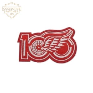 Detroit Red Wings 100th Anniversary Embroidered Hockey Patch
