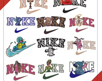 12 Anime NIKE Stickmuster, NIKE Stickdatei, Pes Dst Jef Exp, Anime Shirt Hoodie Designs, Instant Download