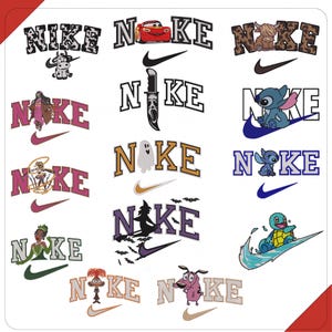 15 Anime Nike-broderidesigner, direktnedladdning (dst, pes, jef, exp)