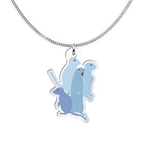 Gophers bunch, animals lovers gift, jewelry for her, gophers cut-out, unisex pendant, sterling silver, Halloween pendant, colored pendant