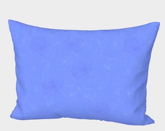 Art nouveau periwinkle sham, sea anemone sham cover, sham cover standard, sham cover king, sham cover periwinkle