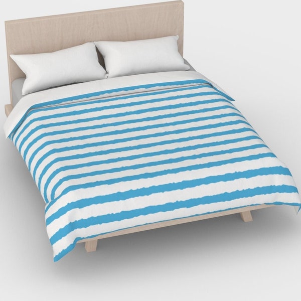 Aqua Edge Embroidered Linen Duvet Cover main image 0