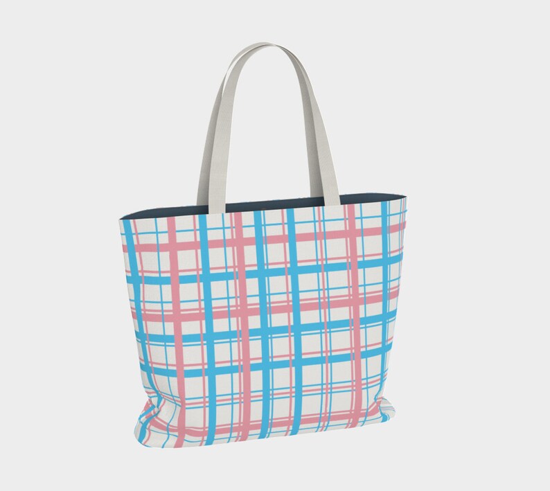 Transgender Colors Tote Bag, LGBTQ Gift for Her, With Zipper, With ...