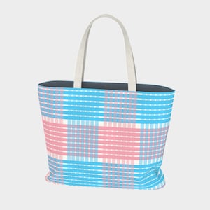 Transgender Colors Tote Bag, LGBTQ Gift for Her, With Zipper, With ...