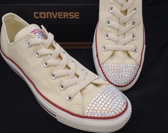 cream rose gold converse