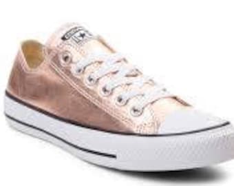 rose gold chucks low