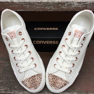 Cream and rose gold converse sale