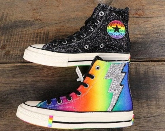 rainbow lightning bolt converse