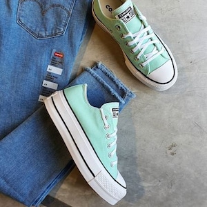 baby blue platform converse