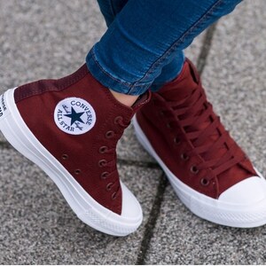 Mens maroon converse high tops shop