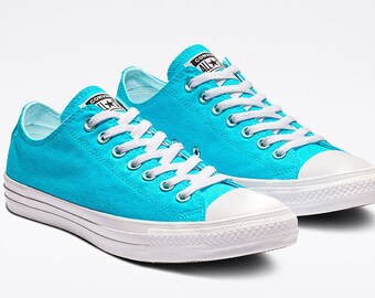 aqua colored converse