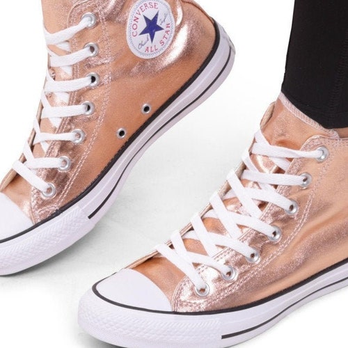 Rose Gold Converse Copper High Top 