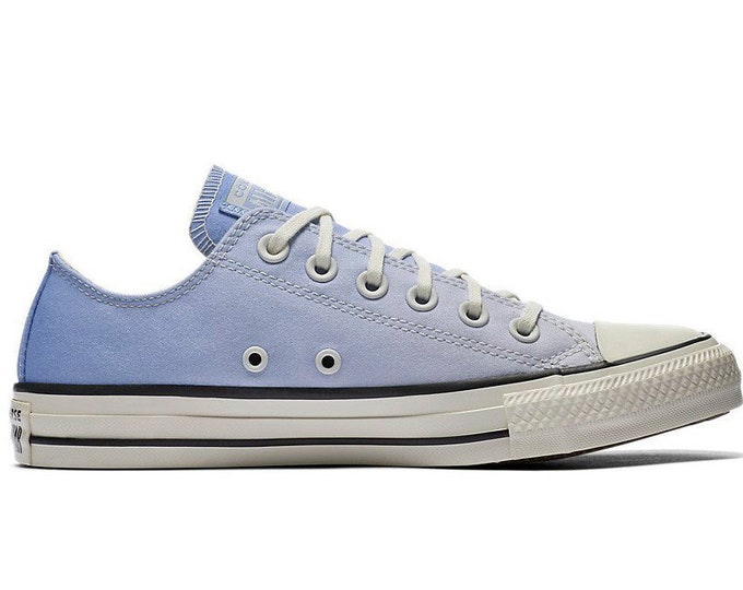 Light Blue Converse Low Ombre wash Sky Robin Egg Canvas w/ Swarovski Crystal Chuck Taylor Rhinestone All Star Wedding Sneakers Bridal Shoe