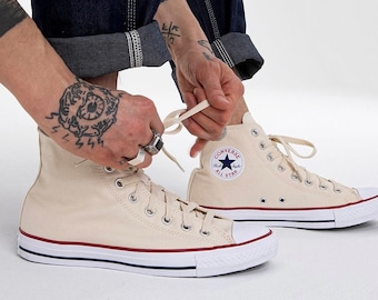 cream converse boots