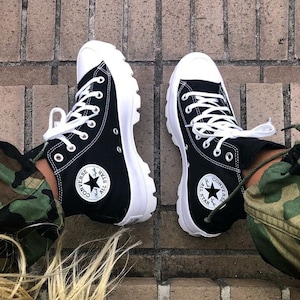 rainbow lugged converse