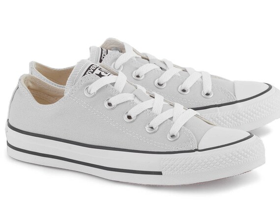 light grey all star peach canvas coral trainers