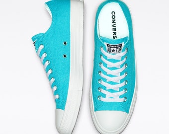 aqua colored converse