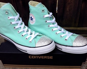 mint green converse low tops